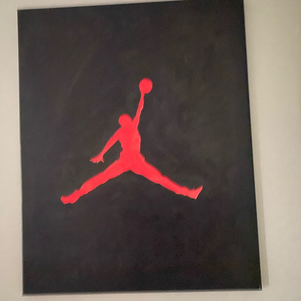 Custom air Jordan portrait 18x21in